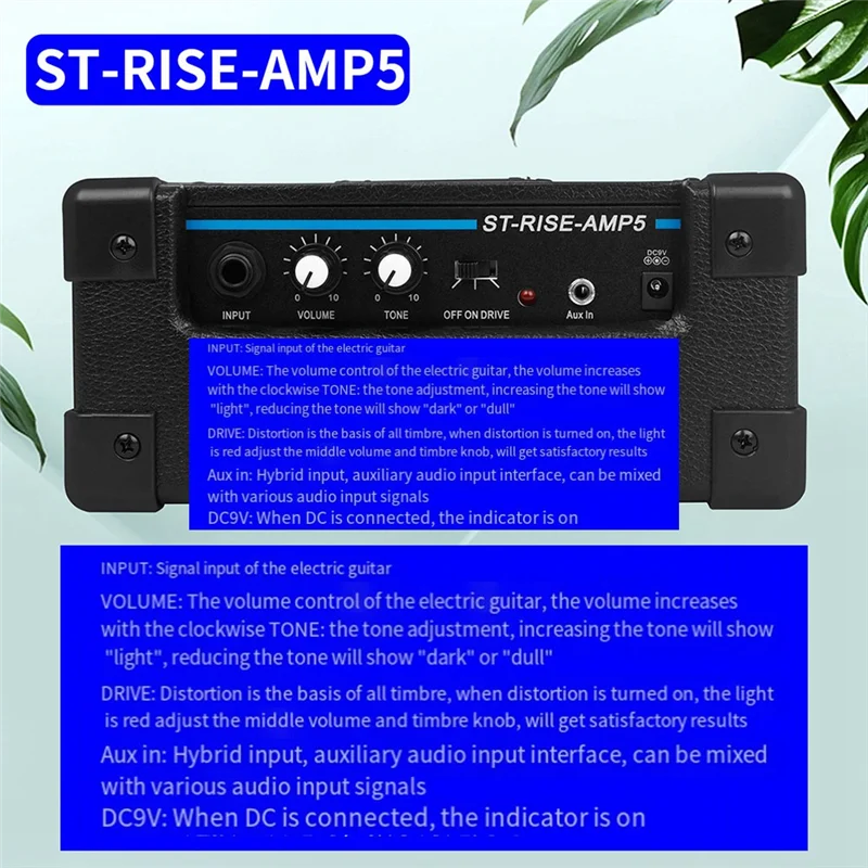 

IRIN Guitar Portable Amp Electric Guitar Bass Mini Amplifier Small Speaker Accessory