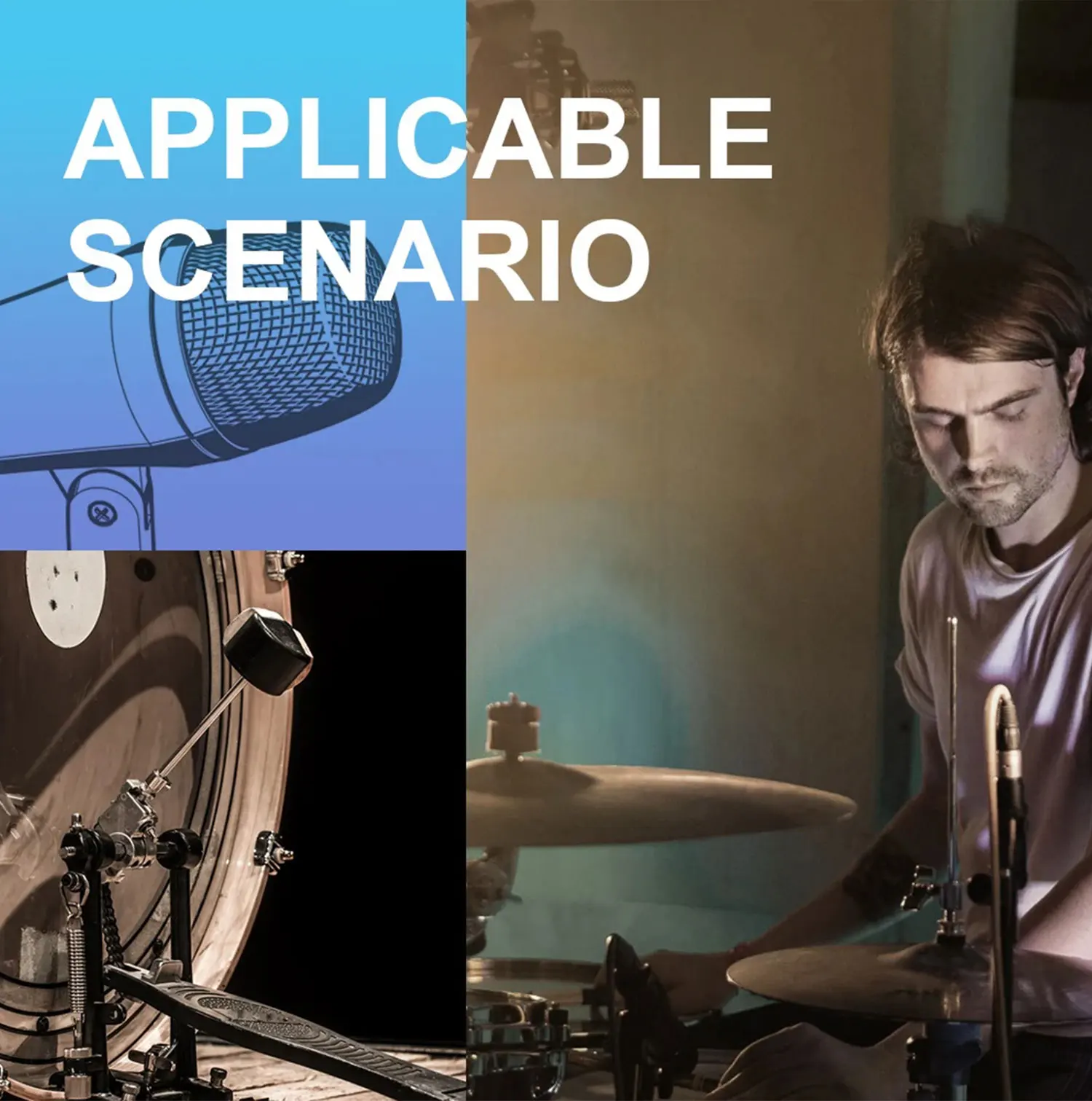 GAM-DK15 ميكروفون أداة مكثف معدني عالي الجودة لـ Tomtoms أو Snare Ultra High Recording Fidelity #3