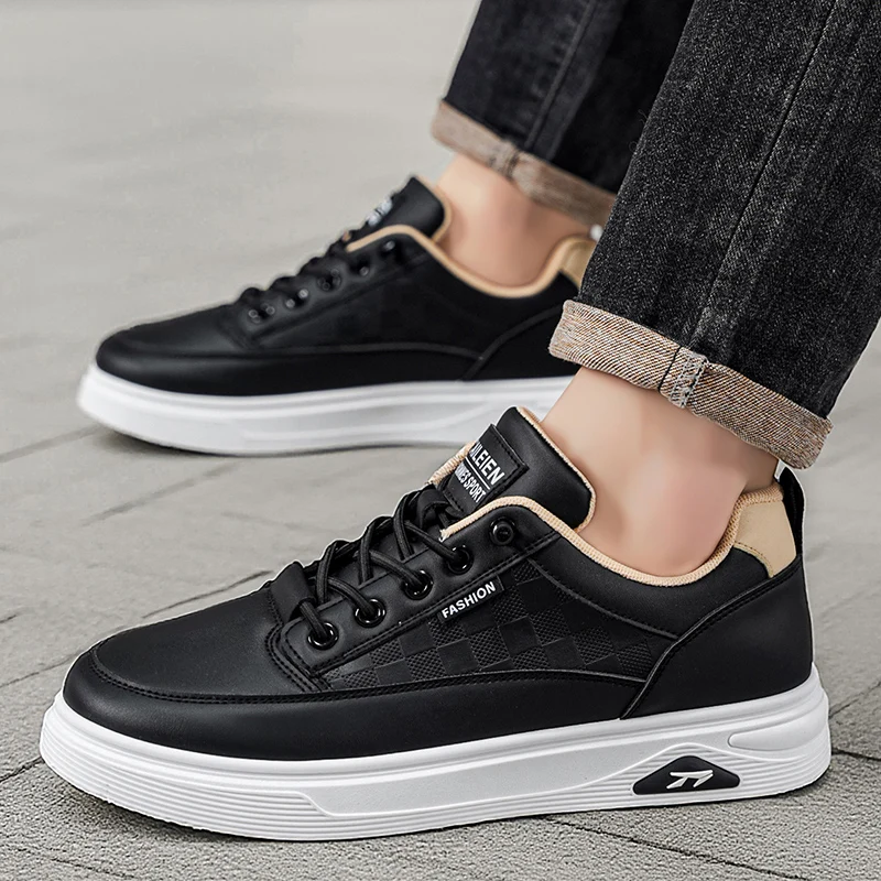

Sneaker Casual Men Designer Retro White Board ShoesFashion Nubuck Leather Breathable Height Increased Flat Platform Sport Shoes