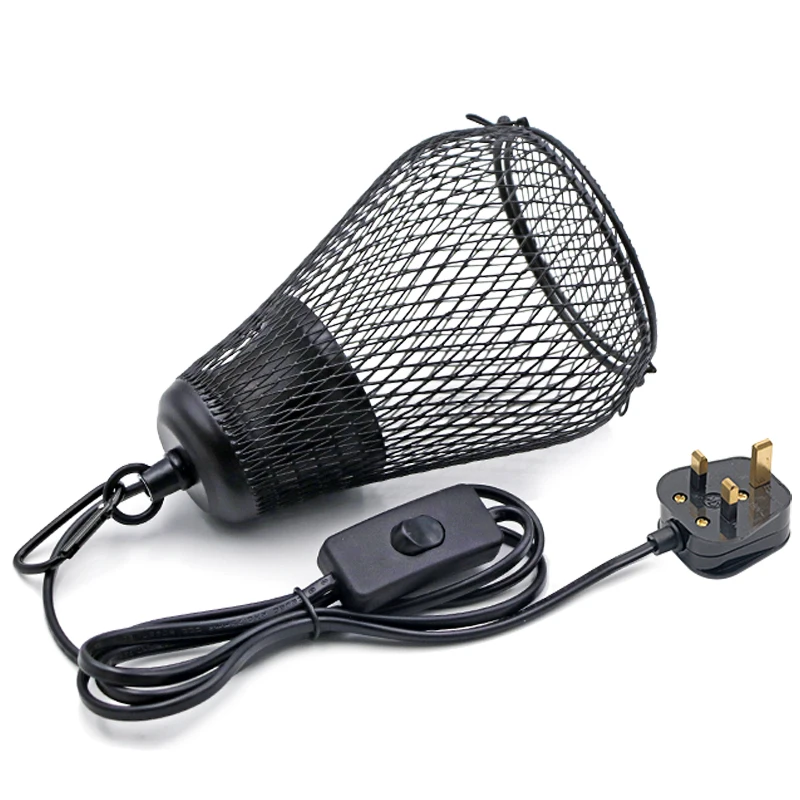 Pet Reptile Heating Cage Cover Heat Lamp Infrared Ceramic Pet Coop Heater Kit Heater Guard for Chicken Lizard Turtle Brooder