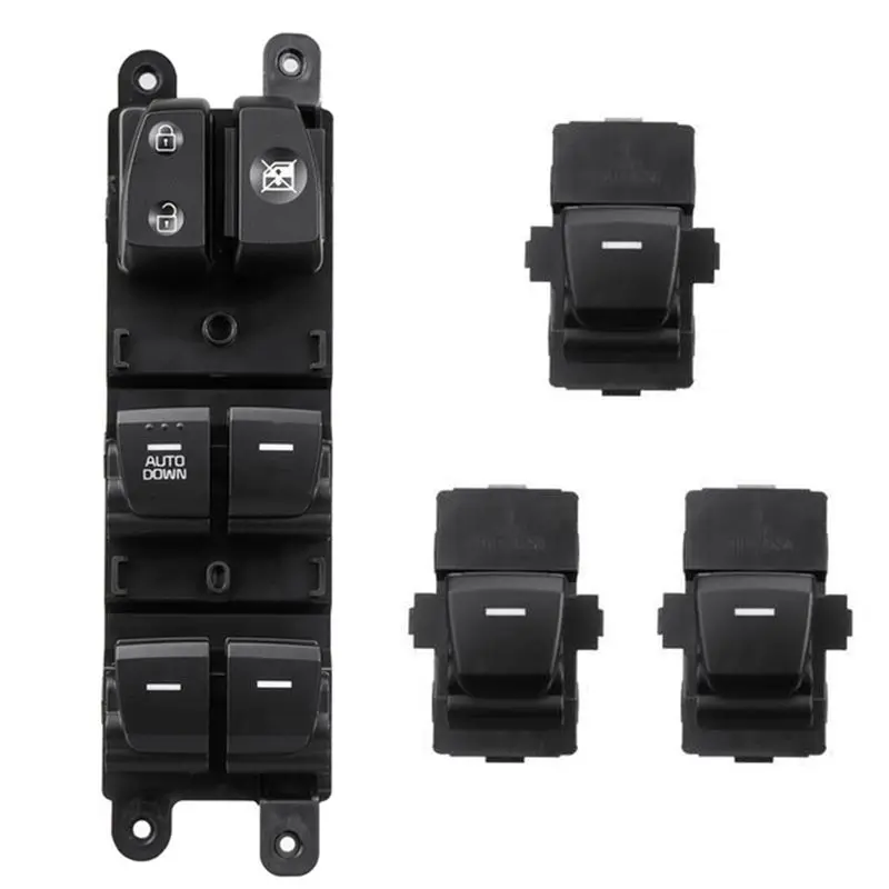 AC76-Car Window Lifter Control Switch Assembly With Backlight Fit For Creta IX25 2014-2019 93580-C9000