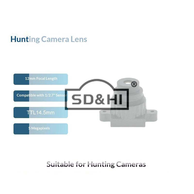 12mm Fixed Focus Lens For Trail Hunting Camera, 1/2.7