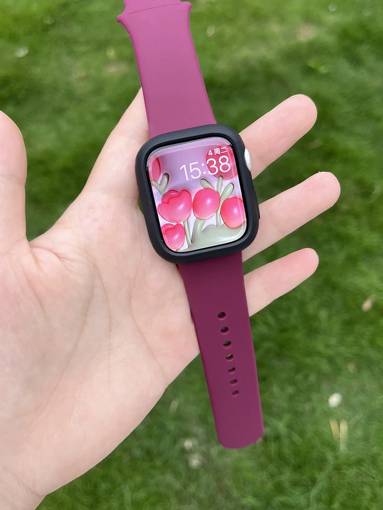 Sport-Silikonarmband für Apple Watch Ultra Band 49 mm 40 mm 44 mm 42/38 mm Weiches Gummiarmband iWatch Serie 9 8 7 6 SE 5 41 mm 45 mm
