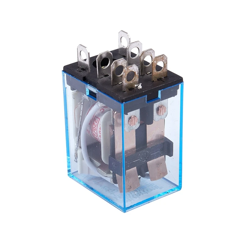 【ساخن】8X LY2NJ HH62P-L JQX-13F 220 فولت تيار متردد ملف DPDT مرحل الطاقة 8 دبوس مع مقبس PTF08A