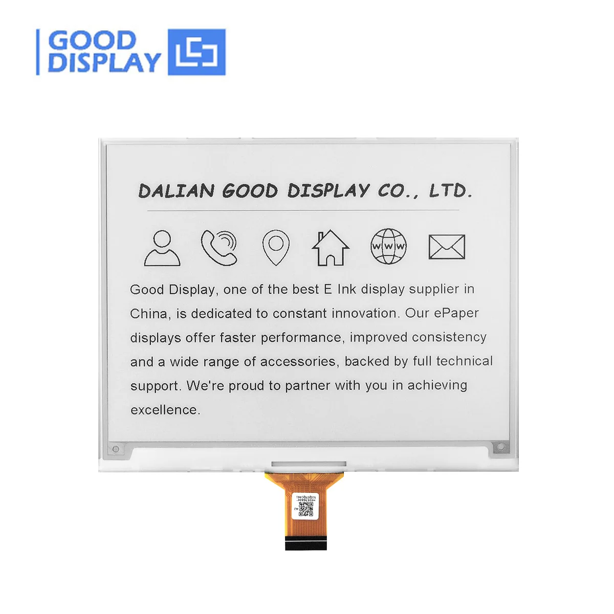 GooDisplay 5.76-inch HD E-Ink Electronic Display Android Tablet Ebook Reader 198 DPI GDEH0576T81