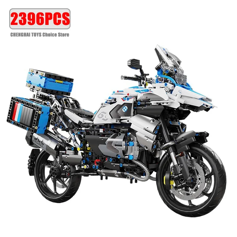 

High Tech 1:5 Motorcycle City Sports Rapid Racing Motorbike Model Building Block Locomotive Moc Modular Brick Boy Gift Toy T4022