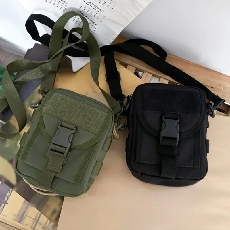 Fashion Men Messenger Bag Canvas Cell phone Shoulder Bag Small Crossbody Pack Small Travel Waist Pack Casual Chest Pouch Backpak