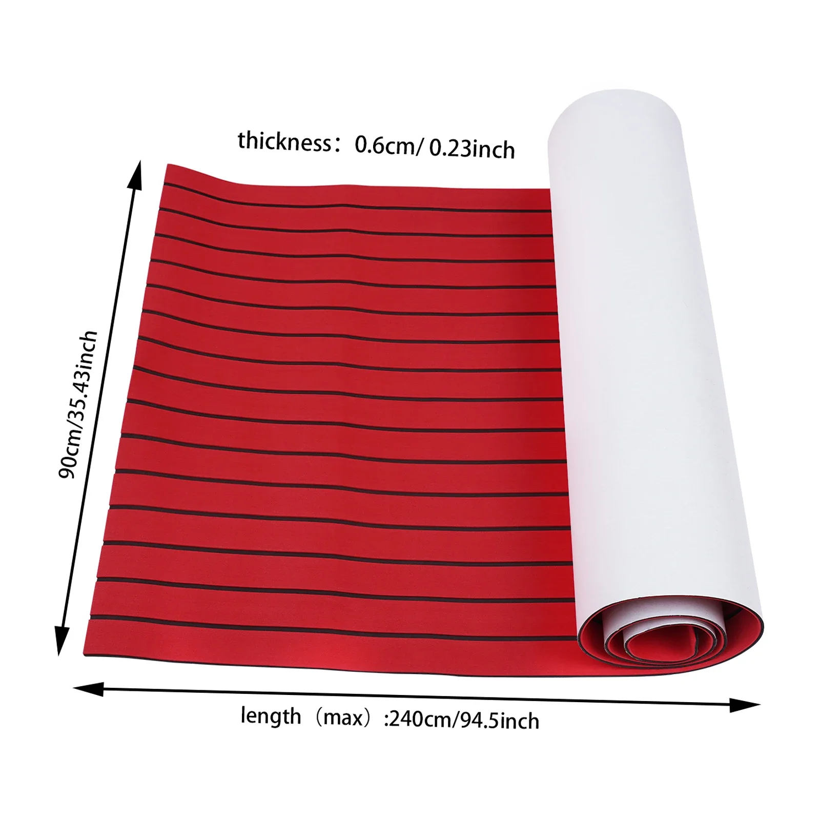 240*90cm*6mm EVA Anti-slip Mat High Rebound Force DIY Design Self-Adhesive EVA Foam Mat for Boats