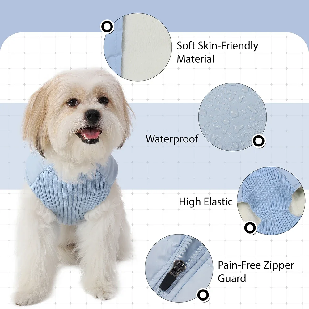 Winter Dog Clothes For Small Dog Warm Pet Dog Coat Jacket Adjustable Padded Vest Puppy Outfit Yorkie Chihuahua Apparel Clothing