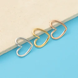 Fnixtar 10pcs/Lot Hollow Out the Steel Ring of Love Pendant Mirror Polish Handmade Jewelry For DIY Lovers Necklace Gifts