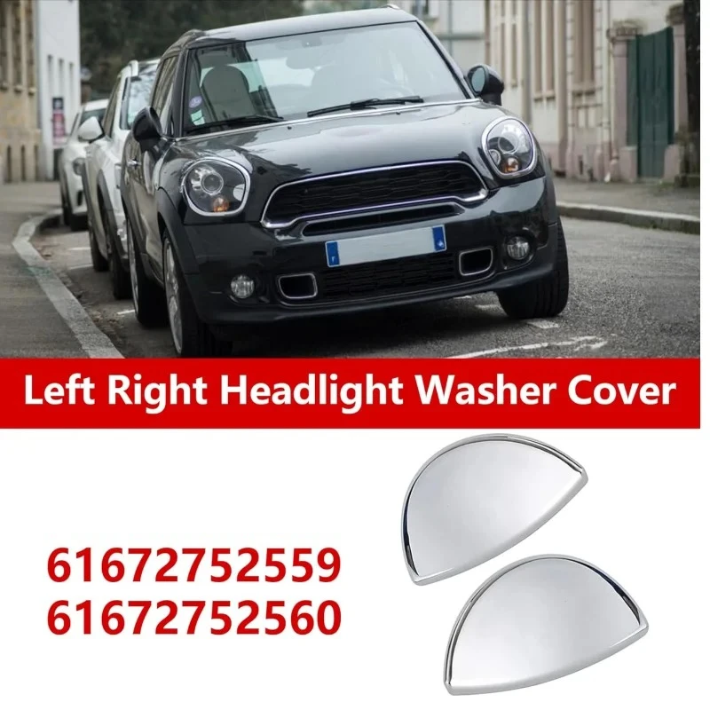 2pc Left Right Headlight Washer Cover for MINI Cooper R55 Clubman/R55 S Clubman 2008-2015 R56 2007-2013 61672752559 61672752560