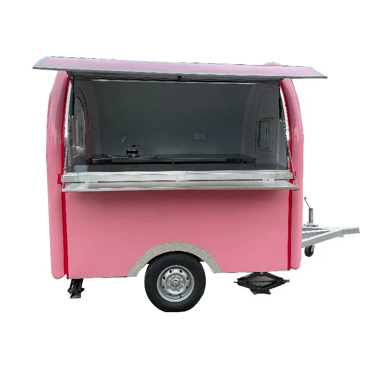 Compact Food Trailer Custom Color Mini Food Truck High Quality Portable Food Cart  Mobile Catering Trailer for Street Business