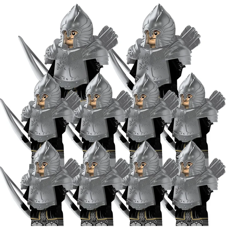 Jouets pour enfants, série Lord Rings, figurines d'action, soldats Gondor, figurines militaires médiévales, blocs de construction, cadeaux d'anniversaire pour garçons