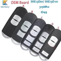 KEYECU OEM Board Smart Remote Car Key Fob for Mazda CX-3 CX-9 CX-5 2016 2017- 2019 2/3/4Buttons 315MHz ID49 SKE13D01/ SKE13D-01