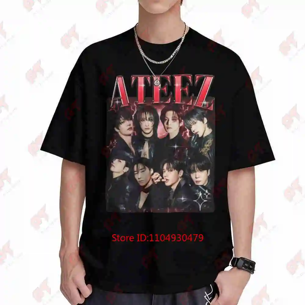 Ateez World Tour In Your Imagination Short Sleeve Tee 100% Cotton T-Shirt