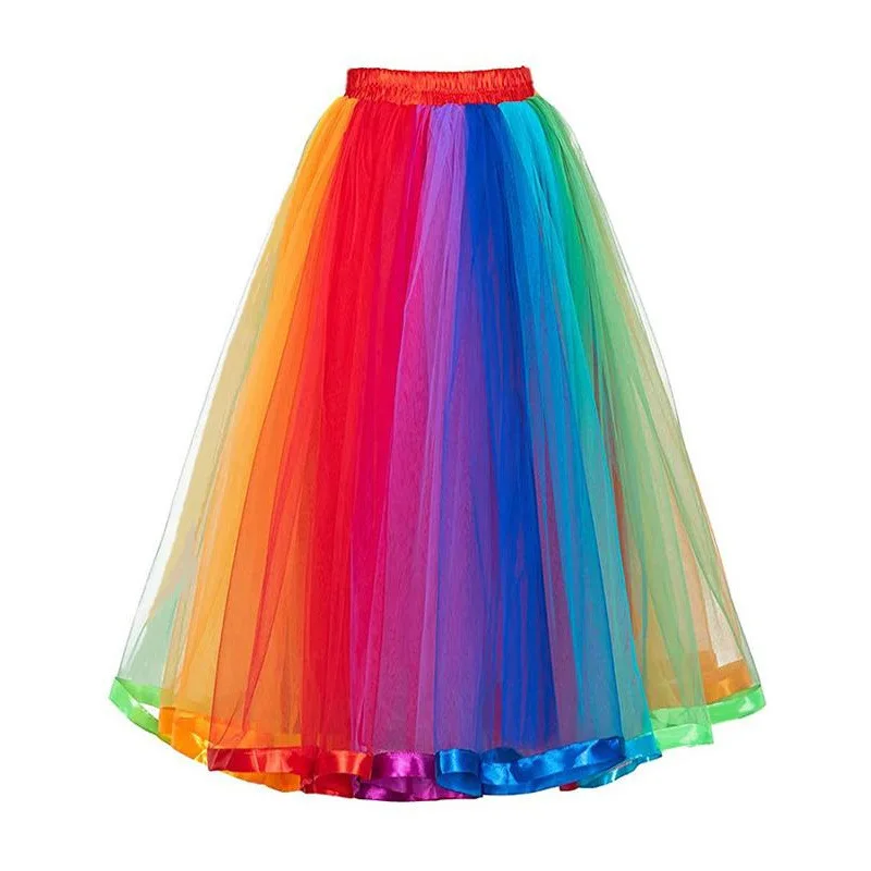 

Юбка из радужного фатина для выступлений на Хэллоуин, унисекс, другая ткань, коллекция Весна 2026, коллекция Mid-Year, другие детали