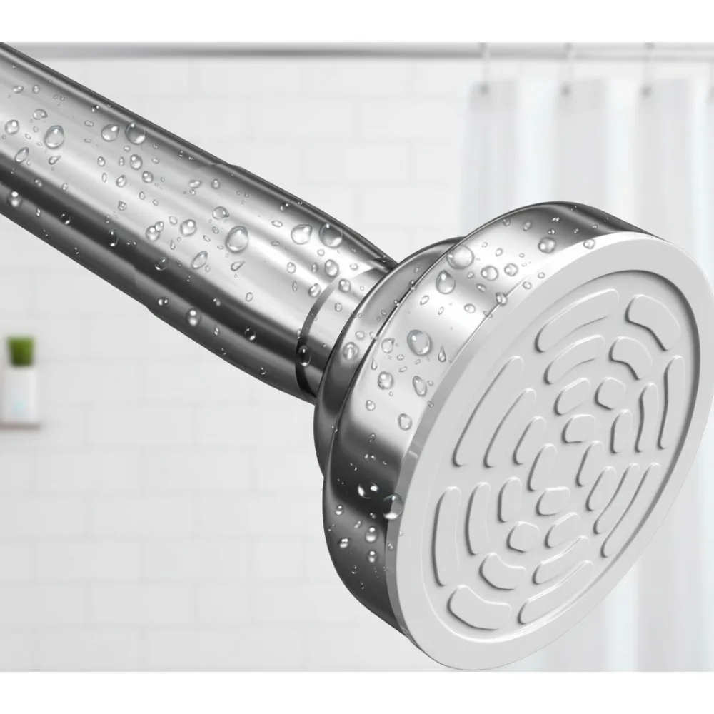 

Adjustable Spring Tension Shower Curtain Rod, 1 Inch Diameter 304 Stainless Steel, Never Rust Non-Slip for Bathroom Windows