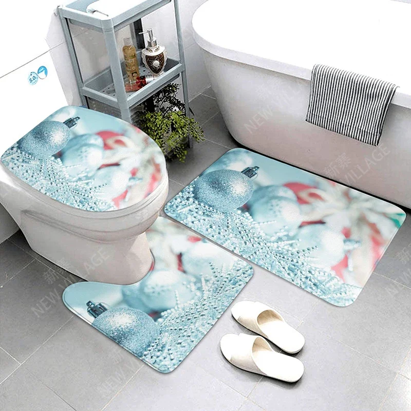 home bathroom floor mats Christmas decorations Bath Foot mat modern bathroom accessories rug Toilet mat Bathtub anti-slip carpet