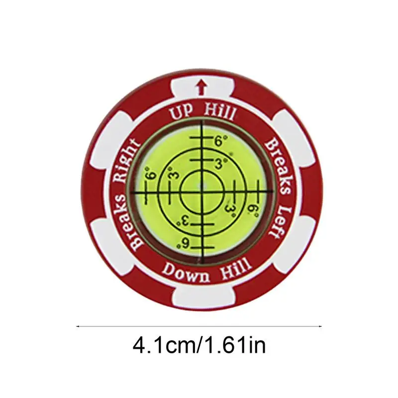 Golf Ball Markers For Putting Green Zinc Alloy Professional Golf Putting Reading Marker High Precision Green Reading Aid