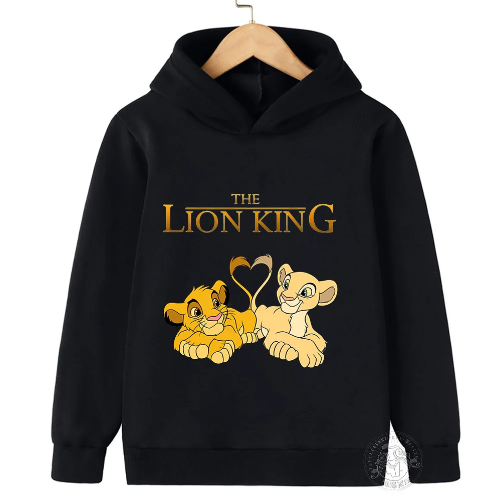 Children\'s sportswear hoodie Children\'s hoodie Spring fall boys and girls tops Lion King cartoon printed children\'s clothing