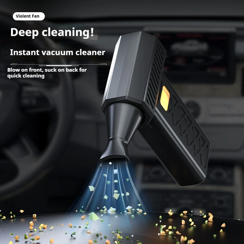 Portable violent fan high-power hair dryer dust removal snow blowing emergency lighting rescue broken window ham