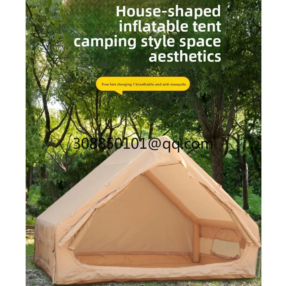 Inflatable tent, outdoor camping, overnight sun protection, seaside beach, park tent, convenient carrying, windproof and
