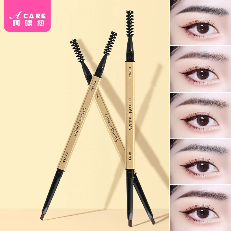 《Eyebrow pencil/small gold bar A1-not easy to decolorize thrush with eyebrow brush to smudge thin head, beginner double head