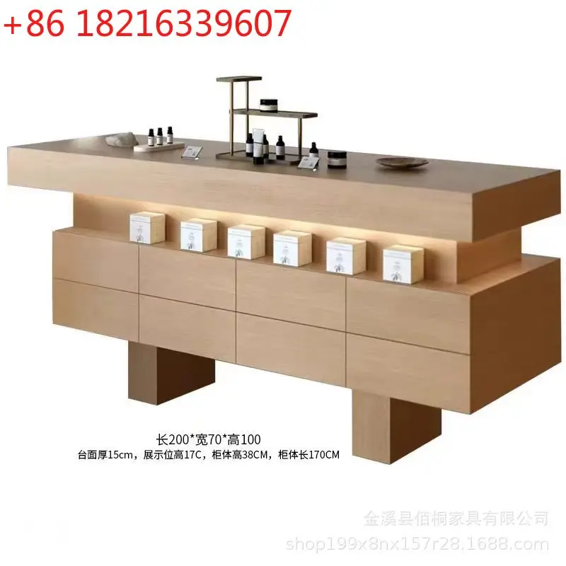YAO log wind display cabinet aromatherapy essential oil cosmetics display cabinet commercial product display rack