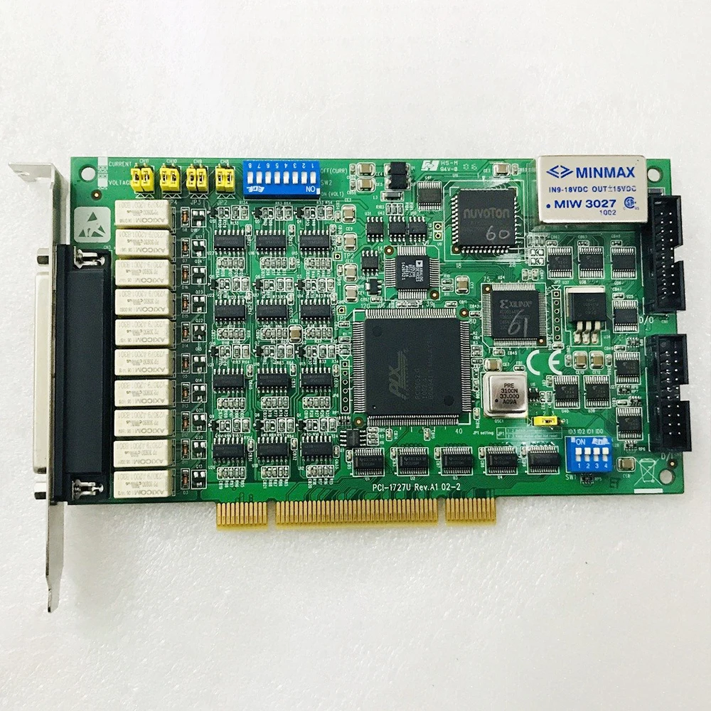 PCI-1727U Rev.A1 14 สำหรับพอร์ตอนุกรมบิตแอดวานเทคเอาต์พุตอะนาล็อก 12 ช่องพร้อมการ์ด IO ดิจิตอล