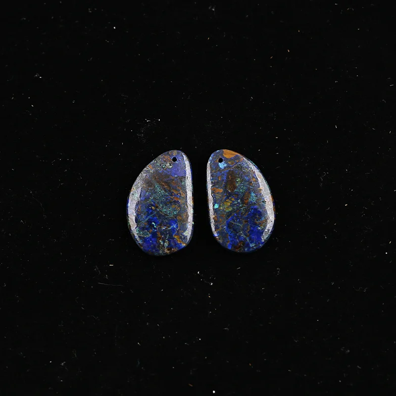 B&F Lapis Lazuli  Earring Beads for Jewelry Making, Handmade Natural stones beads, Stones for jewelry Making Supplies