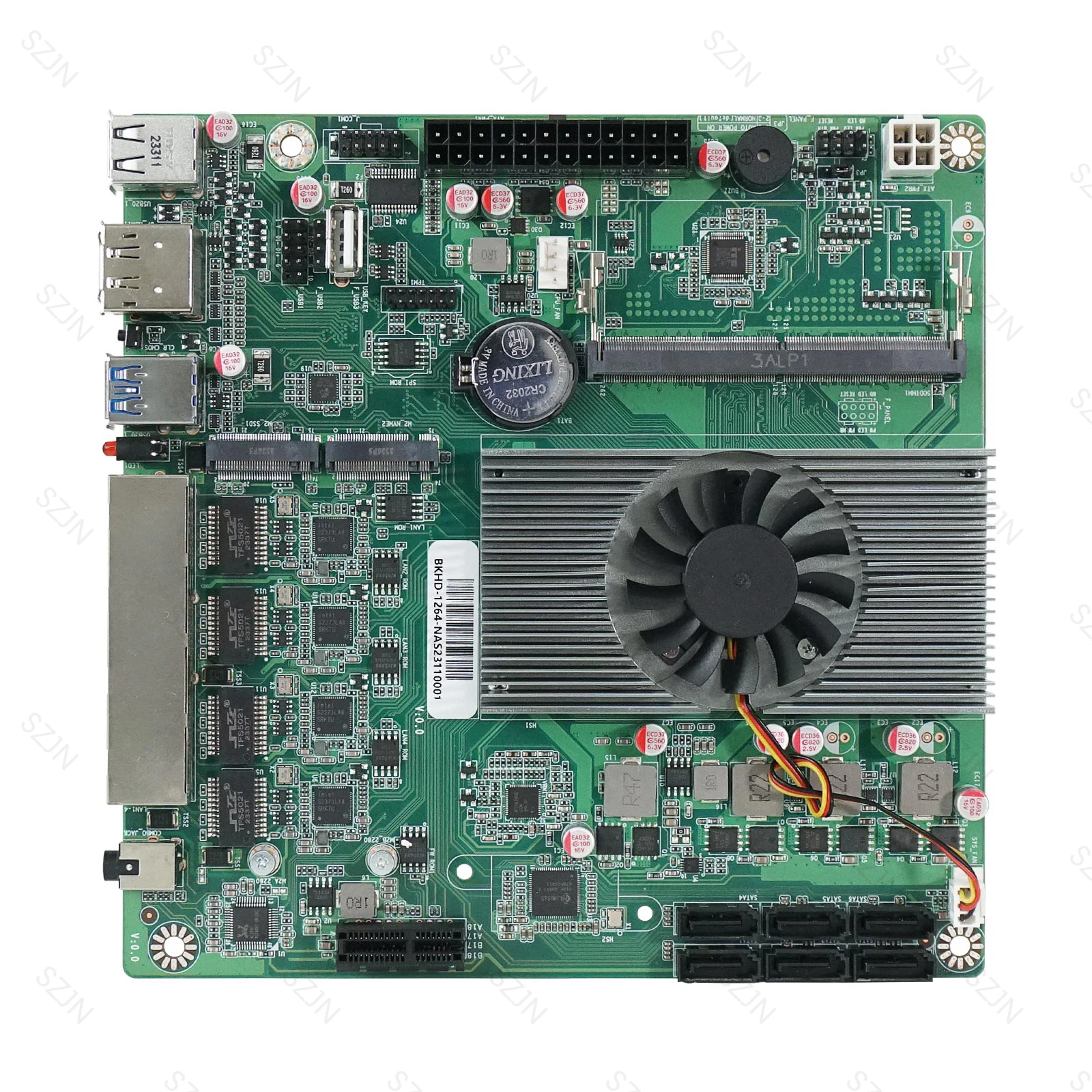 Nas Motherboard N100 MINI-ITX Nas Storage Intel I226 2.5G Network Support Soft Router NAS Server 10SATA