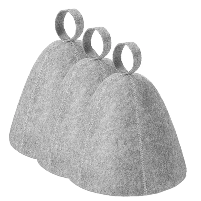

sauna Anti Heat Sauna Hat Thicken Wool Felt Shower Cap Hair Turban Quickly Towel Drying Towel Hats Sauna Bathroom Accessories