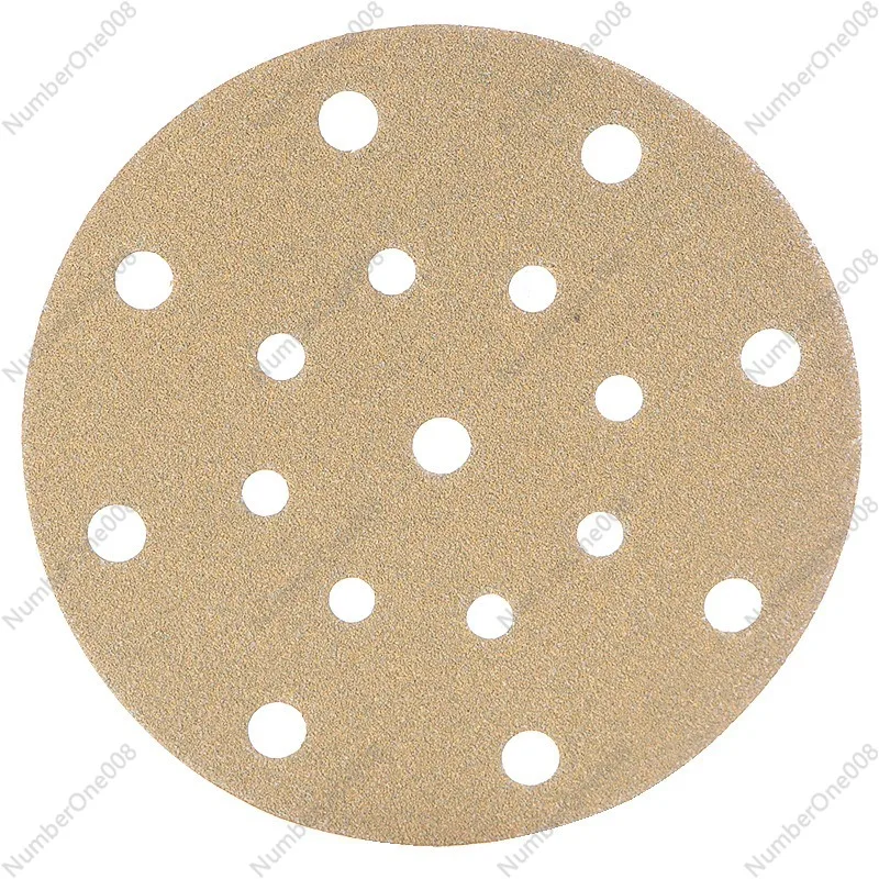 

Flocked Yellow Sand Festo Grinder 6 Inch 17 Holes Yellow Sand Car Paint Surface Putty Polishing Gold Sand