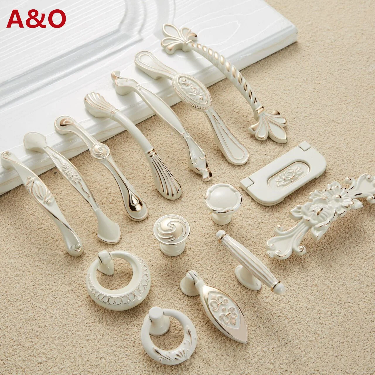 

Ручки для шкафов алюминиевые белые слоновая кость