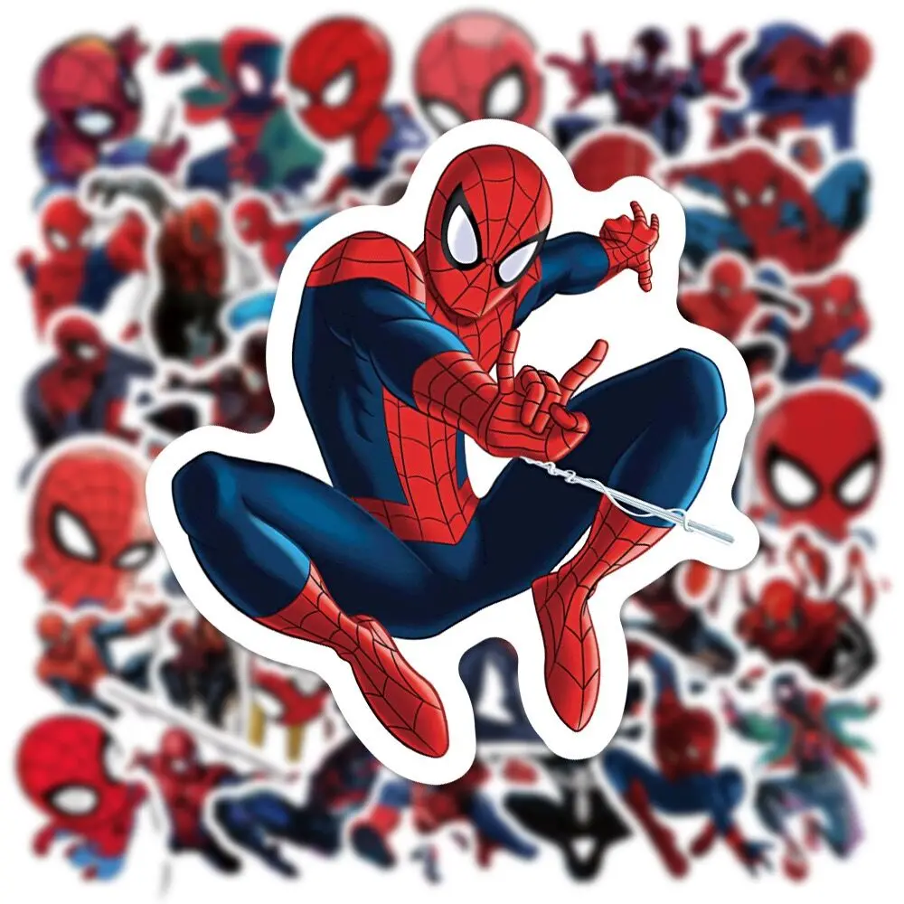 10/50pcs Disney Film Spiderman Anime Aufkleber Skateboard Kühlschrank Gitarre Laptop Motorrad Reise Kinder klassisches Spielzeug cool Aufkleber