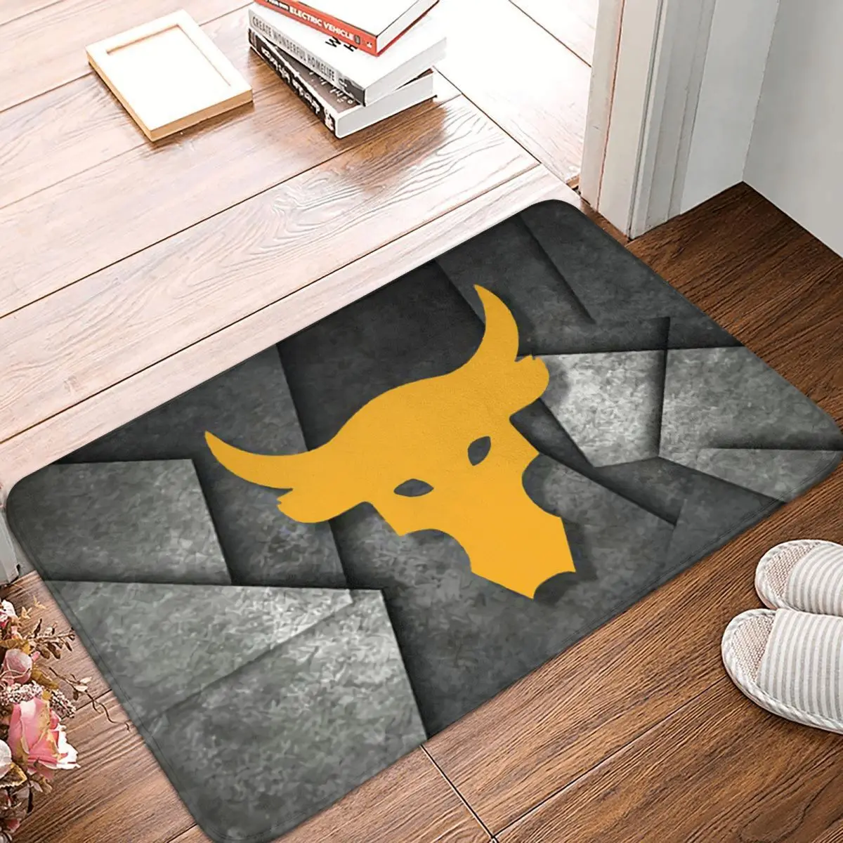 Brahma Bull 40x60cm Carpet Polyester Floor Mats Trendy Anti-Slip Outdoor