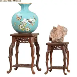 Wooden Bonsai Plant Shelf Vase Flower Pot Sorting Table Rack - Standing Flower Base Garden Decor Tea Sets Pedestal Stand