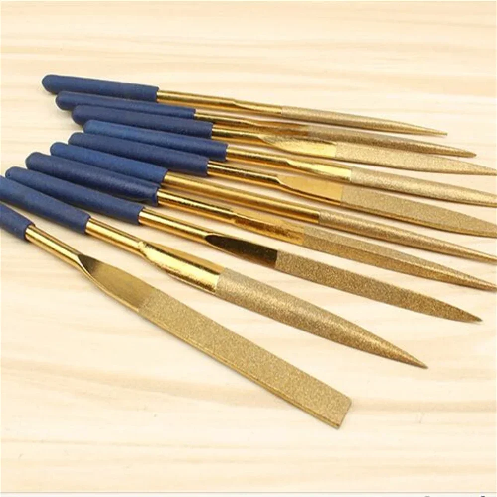 

Алмазный напильник, стекло, мрамор, нефрит, полированный наждачный напильник в ассортименте, набор плоских треугольных круглых напильников