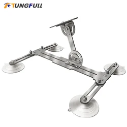 Foldable Stainless Steel Reciprocating Cycle Motor Bracket with Big Suction Cup Telescopic Linear Actuator Stand Portable Holder