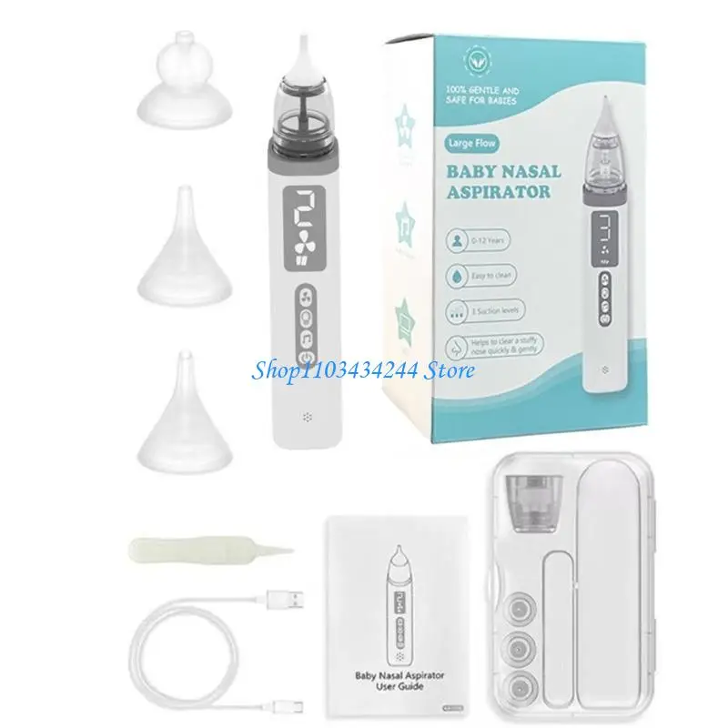 Quick Relief Baby Nose Clearer Electric Aspirator with Soft Silicone Tip Electric Baby Nasal Aspirator with Soft Tip