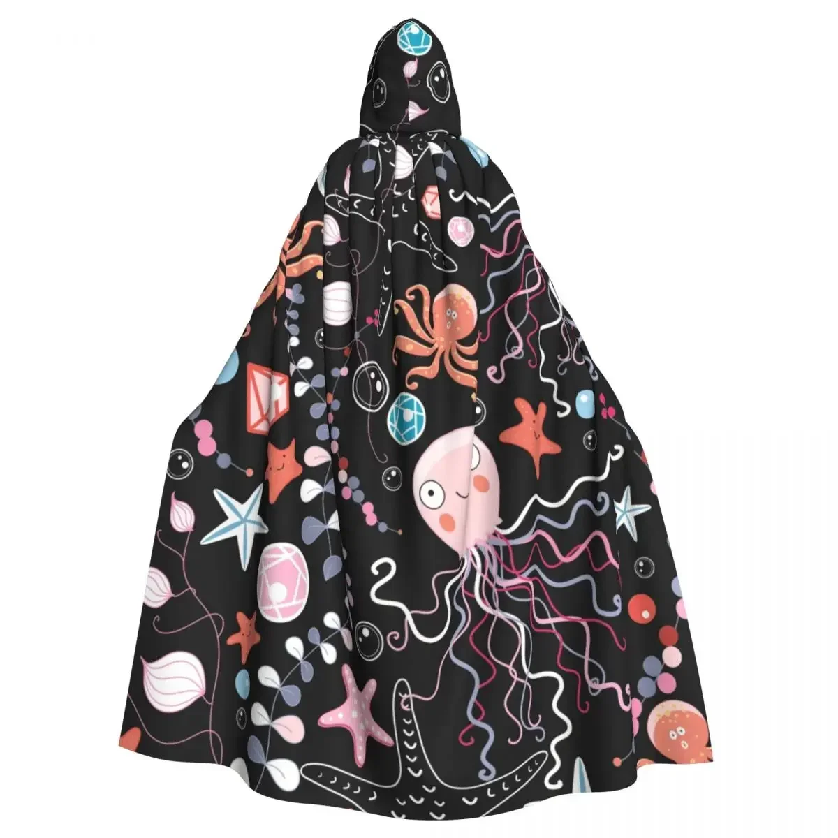 Long Cape Octopus And Jellyfish Cute Sea Hooded Coat Autumn Hoodies