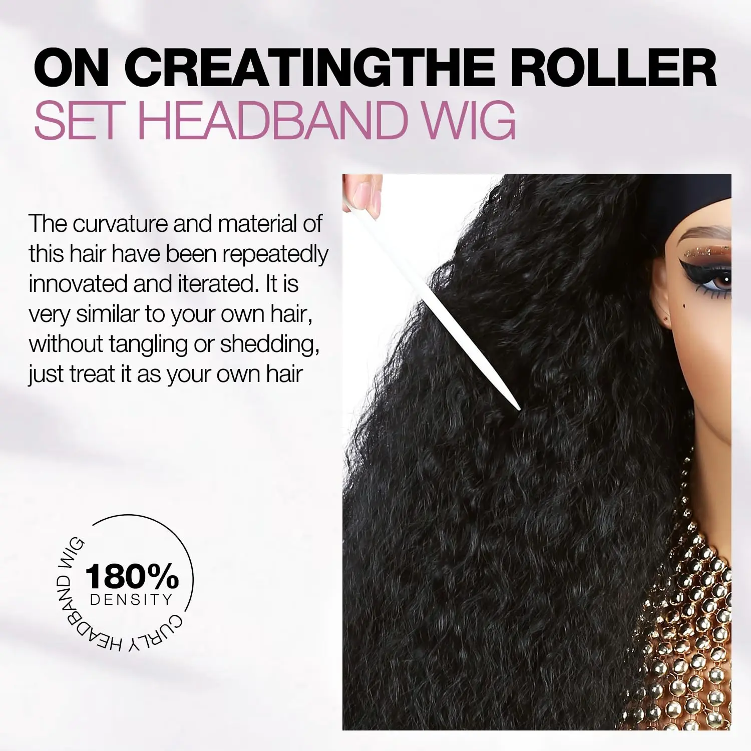 عقال الباروكات ياكي مجعد للمرأة شعر مستعار طبيعي أسود الأفرو مجعد الاصطناعية الشعر ارتداء والذهاب غريب مجعد غلويليس عقال شعر مستعار #4