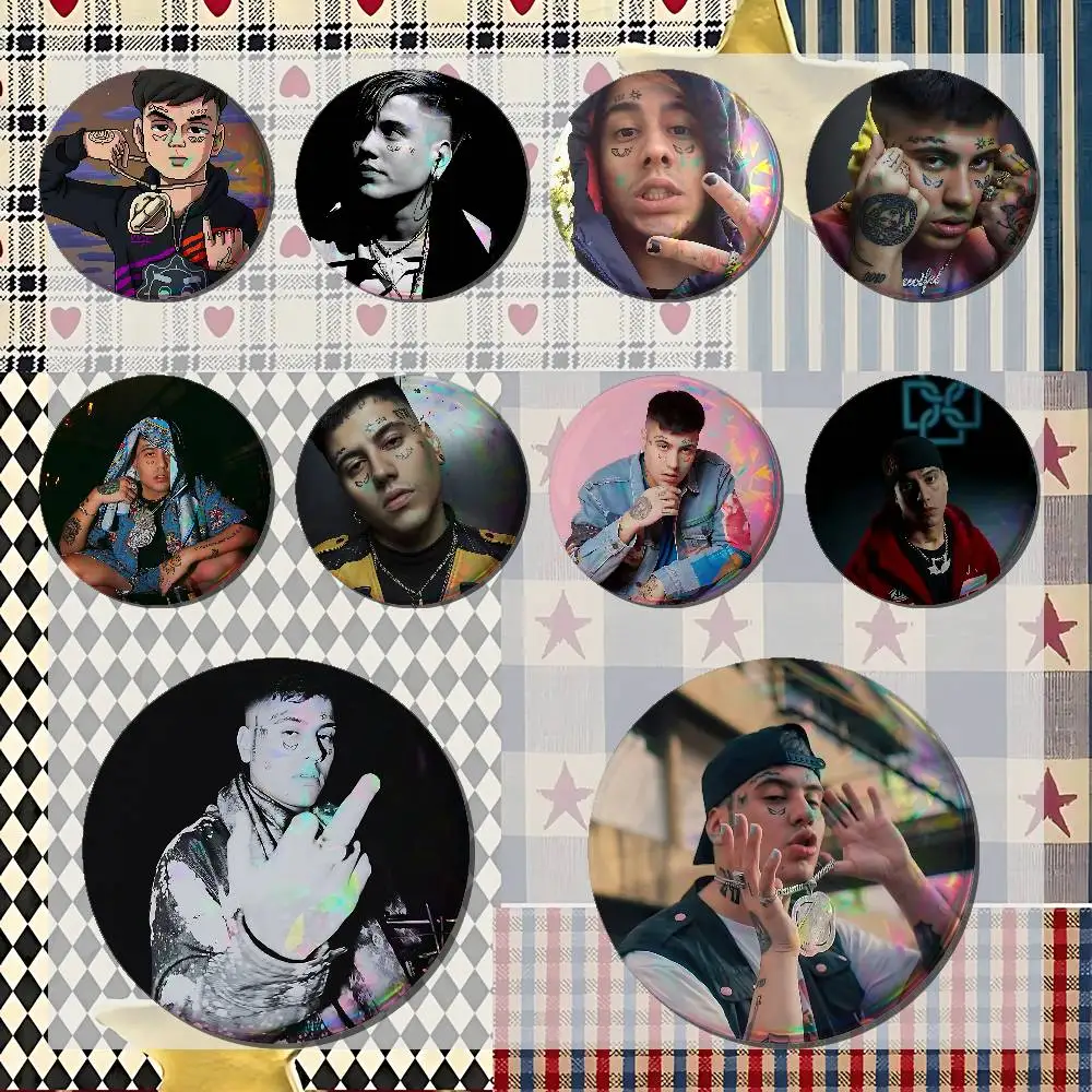 D-Duki Rapper Badges Tinplate Soft Button Pin Brooch Metal Badge Custom Jewelry Accessories Hat Bag Lapel