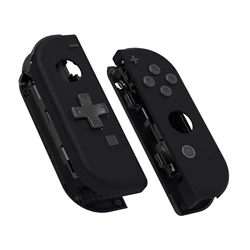 eXtremeRate Soft Touch Controller Housing (D-Pad Version) with Full Set Buttons for NS Switch JoyCon & OLED JoyCon - Black