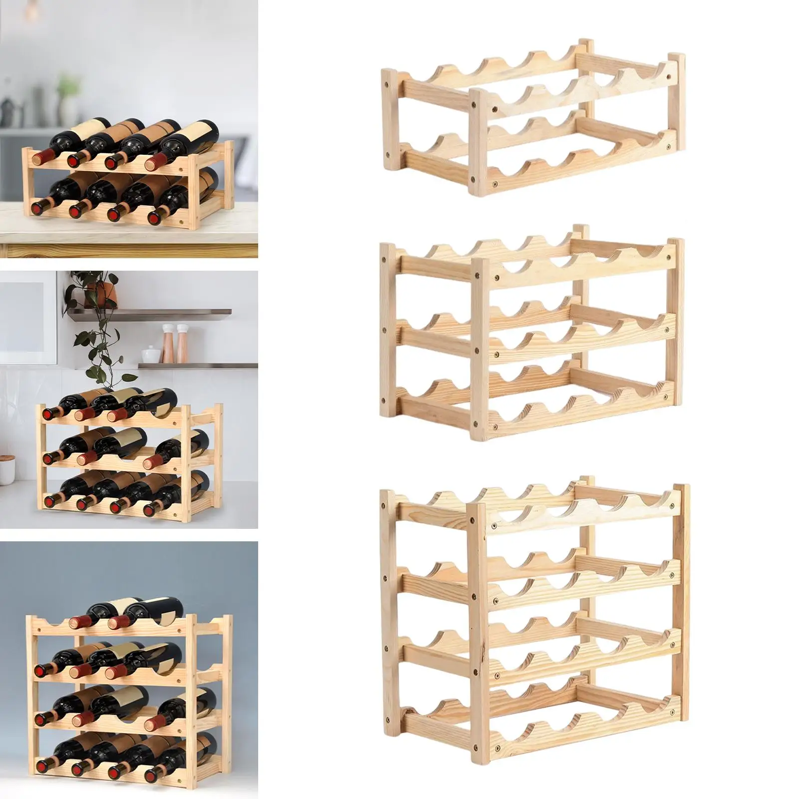 Multilayer Wine Rack Red Wine Glass Shelf Organizer Wine Storage Holder Multipurpose for Living Room Kitchen Cabinet Shop Window