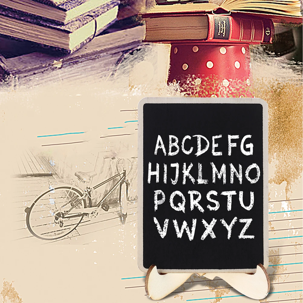 

20pcs Mini Chalkboards Wood Trim Erasable Message Boards Wedding Party Place Cards Restaurant Decor Small Blackboard Signs