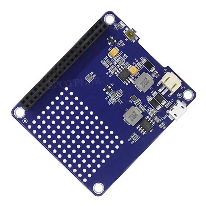 Плата расширения Raspberry Pi 4/5 ИБП Источник бесперебойного питания HAT Модуль литиевой батареи