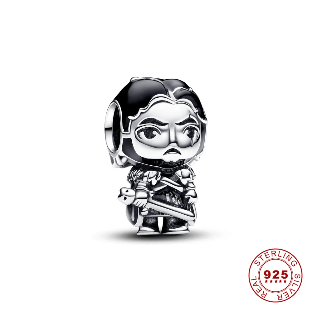 Disney-colgante de plata 925 para mujer, abalorio de Marvel, Lobezno, Capitán, se adapta a la pulsera Pandora Original, amuleto de la asistente de la muerte, joyería