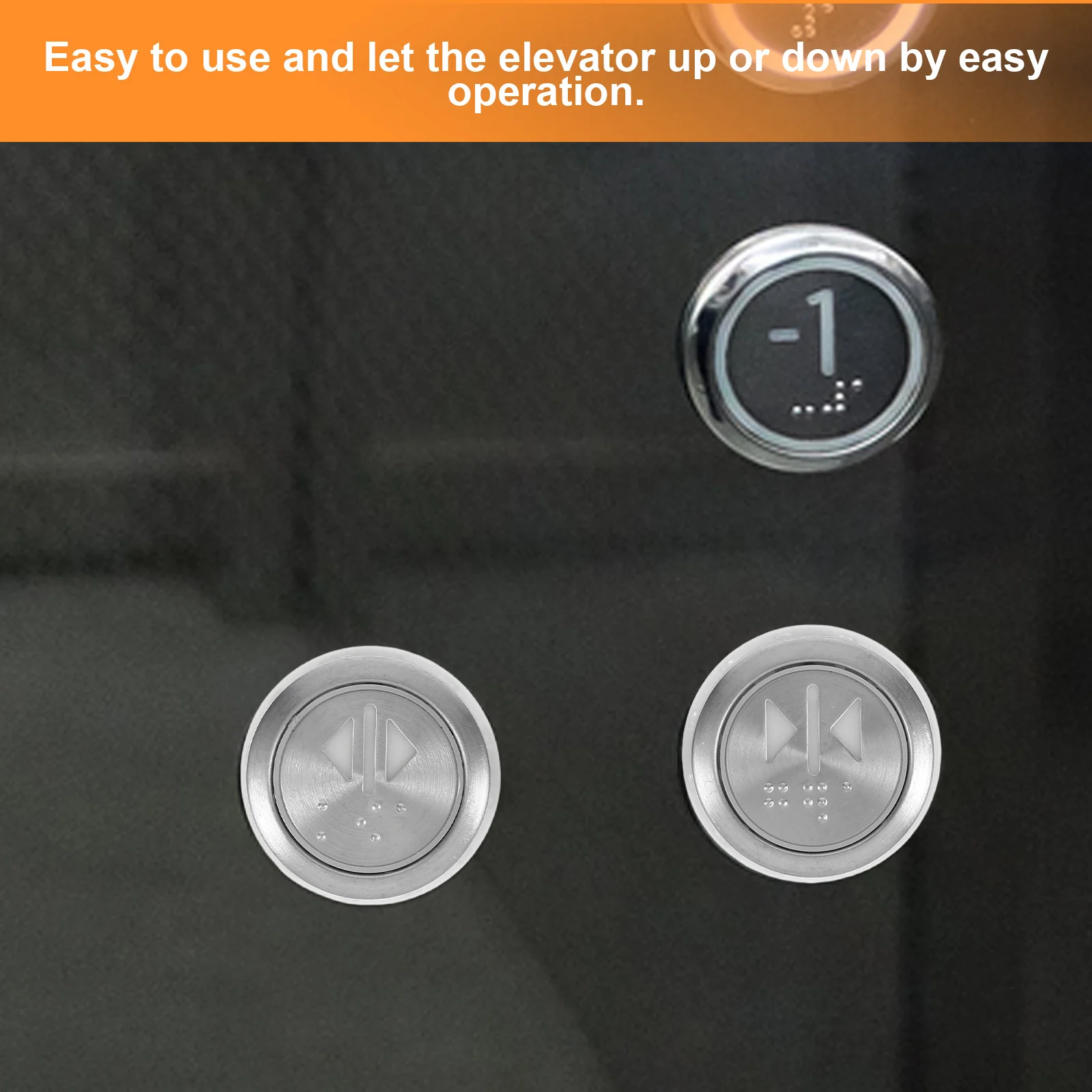 

2pcs Elevator Button Replacement Switch Stainless Steel Round Lift Accessories Durable For Commercial Residential Buildings