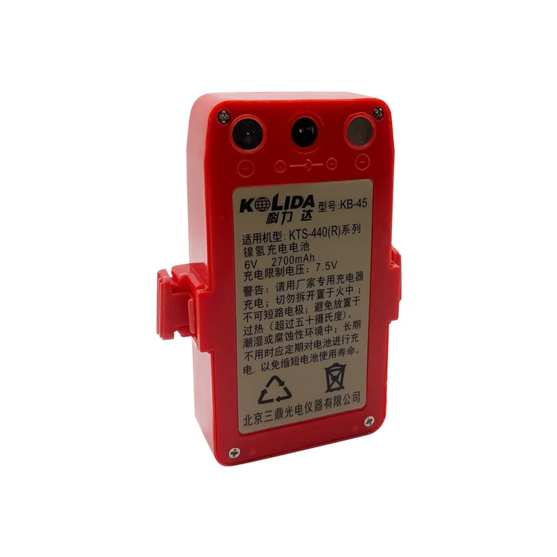 Red 2700mAh KB-45 Battery Fit For KOLIDA KTS-400 400R KTS-442 Series Servey Total Station Battery 6V